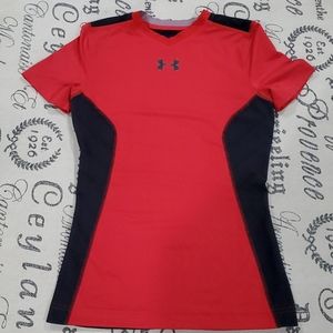Boys Under Armour Fitted Heat Gear Shirt Size M